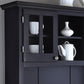 Buffet of Buffets Black Storage Hutch with Wood Top
