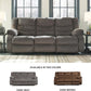 Tulen Modern Manual Pull Tab Reclining Sofa, Dark Gray