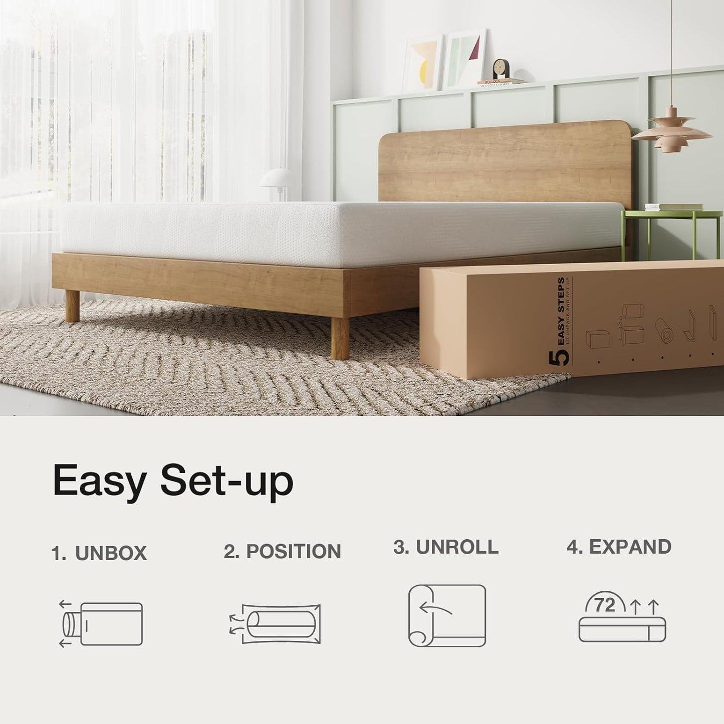 Twin Mattress, 6 Inch Twin Bed Mattress for Kids, Gel Memory Foam Mattresses for Cooling Night Sleep & Pressure Relief, Certipur-Us Certified