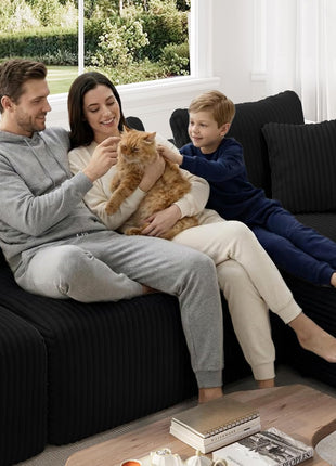 141" Modular Sectional Sofa - Modern L-Shape Cloud Couch with Smart Coil® Support for Living Room and Bedroom, No Assembly Required (6 Seats)