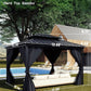 Hardtop Gazebo 12 Ft X14 Ft for All Weather, with Double Metal Roof, Net, and Curtain, Permanent Building for Patio, Deck, Backyard, Lawn, and Garden