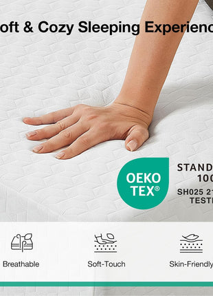 12-Inch Full-Size Memory Foam Mattress with Comfort Foam for Pressure Relief and Improved Sleep Quality, Featuring a Removable and Washable Cover, Medium Firmness