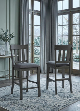 Signature Design by Ashley Hammis Rake Back Dining Chair Set, Dark Brown Finish, Pack of 2