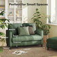Loveseat Sofa, 51" Love Seat, Comfy Corduroy Small Loveseat for Small Spaces, Tool-Free Setup Couch for Bedroom, All-Wood Couches for Living Room, No Pillow Included, Green