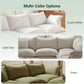 Cloud Sectional Sofa,4-Seater Deep Seat Modular Couch,Down Filled Convertible Living Room Sets Sofa,Corner Sofa Covers Washable & Replaceable,Cream White