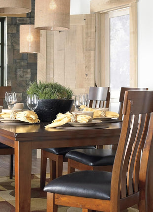 Signature Design by Ashley Ralene Medium Brown Rake Back Dining Room Chairs, Set of 2