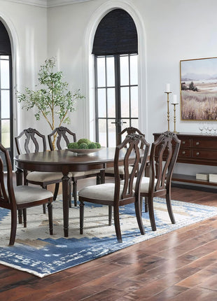 Signature Design by Ashley Lavinton Traditional Upholstered Dining Chairs in Tan - Set of 2