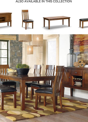 Signature Design by Ashley Ralene Medium Brown Rake Back Dining Room Chairs, Set of 2