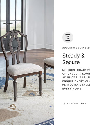 Signature Design by Ashley Lavinton Traditional Upholstered Dining Chairs in Tan - Set of 2