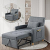 Sleeper Chair,Convertible Sleeper Sofa Chair,Pull Out Sleeper Chair with Adjustable Backrest,Multi-Functiona Lounge Chair for Living Room(Gray)