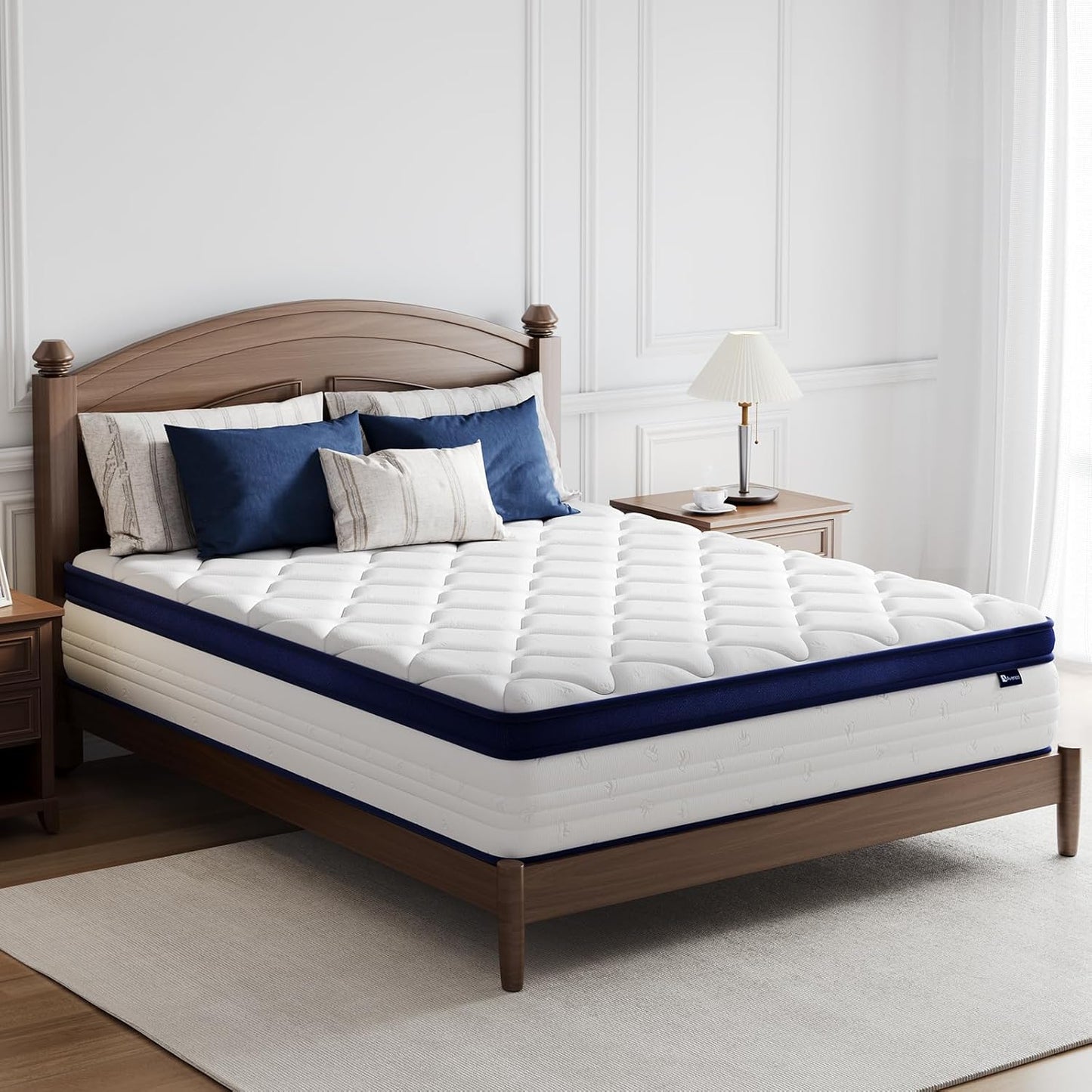 10 Inch Twin Size Mattress, Individual Pocket Spring Mattresses for Pressure Relief & Motion Isolation, Certipur-Us Certified, Small Box