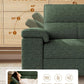 88.97" Modern Sofa Couch for Living Room, Deep Seat Sofas with 8”Cushion, Comfy 2-Seater Chenille Loveseat with Convertible Armrest, Removable Sofa Cover, High Leg (Green)