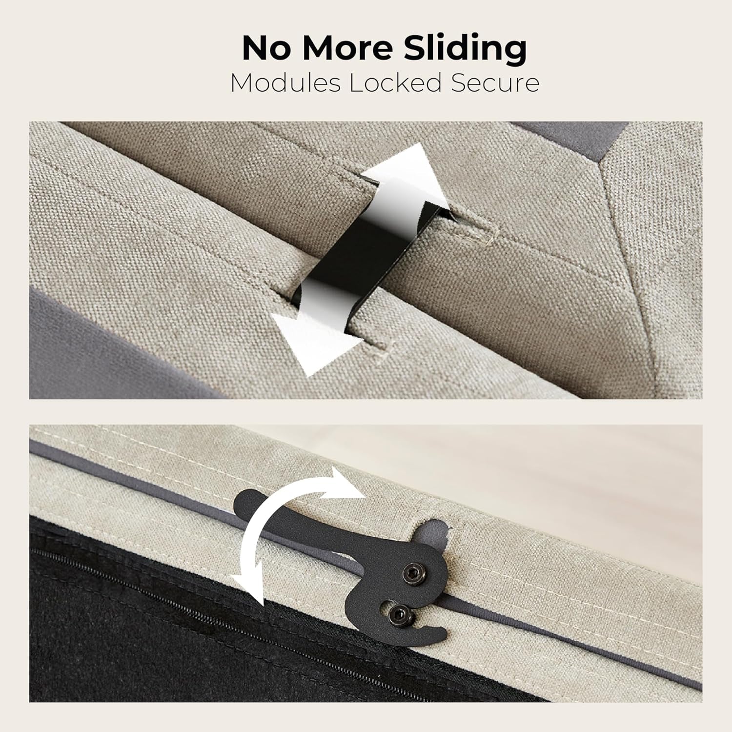 Modular Sectional Loveseat Sofa with Ottoman, Modern Cloud Couch for Living Room and Apartment, 2 Seat Extra Comfty Sofa, Removable Cover, 73.6 Inch Width, Classic Taupe