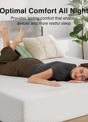 12-Inch Full-Size Memory Foam Mattress with Comfort Foam for Pressure Relief and Improved Sleep Quality, Featuring a Removable and Washable Cover, Medium Firmness
