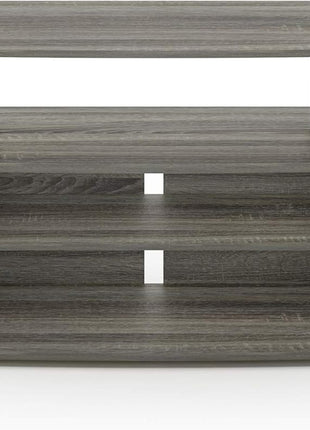 JAYA Large TV Stand for Screens up to 55 Inches in French Oak Grey and Black Finish