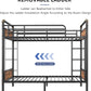 Metal Bunk Bed Twin over Twin, Industrial Bunkbeds Heavy Duty Bed with Safety Guard Rails and Space-Saving Design, Steel Bed for School, Bedroom (Vintage Brown)