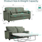 Pull Out Sofa Bed - Convertible Loveseat Sleeper Sofa, Upgraded Bed Frame Pullout Couch - USB Charging & Cup Holders, Corduroy Sofa Bed for Living Room Small Space, Queen Size (Green)
