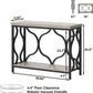Narrow Entryway Table with Storage, Modern Wood Metal Console Sofa Table behind Couch Tables, Industrial Narrow Hallway Table for Living Room Home Office Foyer Entry Way Entrance, Grey, 39.4 Inch