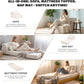 Folding Sofa Bed with Pillow, Memory Foam Fold Out Chair Bed, Single Size Convertible Chair Floor Couch & Sleeping Mattress, Foldable Sleeper Sofa Bed for Guest Room, Living Room, Beige