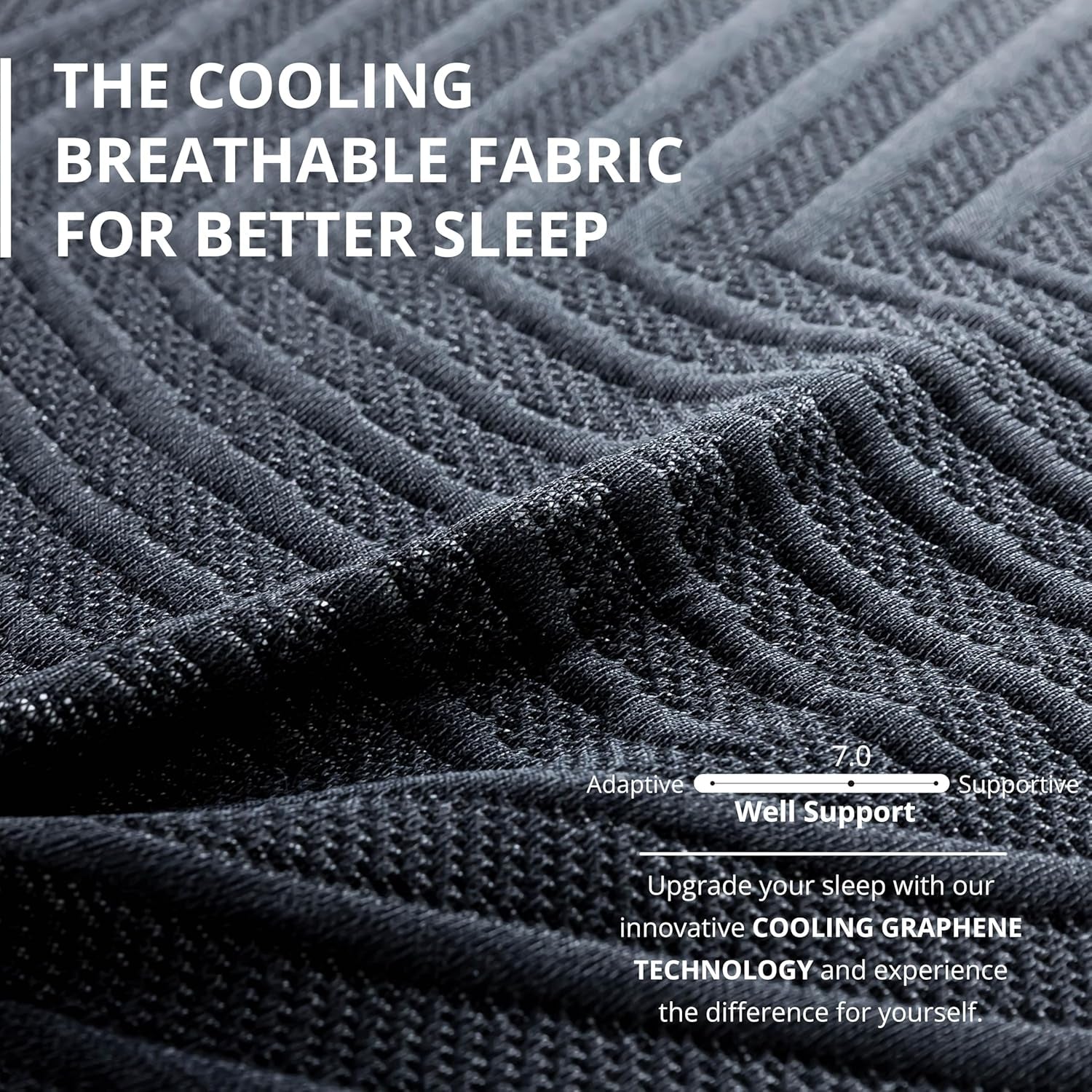 EGOHOME 14 Inch King Size Memory Foam Mattress for Back Pain, Cooling Copper Gel Bed in a Box, Foam Made in USA, Certipur-Us Certified, Therapeutic Medium Firm, 76X80X14 Black