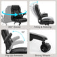 Big and Tall Office Chair, Executive Comeputer Desk Chair Ergonomic Home Office Chair with Adjustable Lumbar Support, Tilt Lock, PU Leather, Swivel Rolling Chair (Pu-Black)