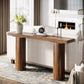 63" Farmhouse Entryway Console Table, Narrow Long Sofa Table behind Couch for Living Room, Hallway, Entrance, Foyer