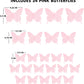 Cute Pink Butterfly Wall Decor 24 Pcs, Girls Room Wall Decals, Danish Pastel Aesthetic Butterflies Stickers for Nursery Decorations, Baby Toddler Room Decor for Girls
