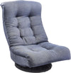 Swivel Foam Lounge Chair with Headrest, Floor-Compatible, Adjustable, Gaming, 26.3D X 23.5W X 13.7H In, Denim Blue