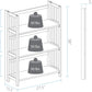 3-Shelf Stackable 27.5" Wide-Chestnut Fold Bookcase