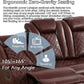 Power Recliner Sectional Sofa Set for Living Room Furniture Sets,Leather Reclining Couch Set with LED Lights,L- Shaped Leather Couch for Living Room/Home Theater/Club(Burgundy,Sectional)