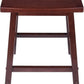 Satori Saddle Seat Counter Stool, for Kitchen, 24", Walnut