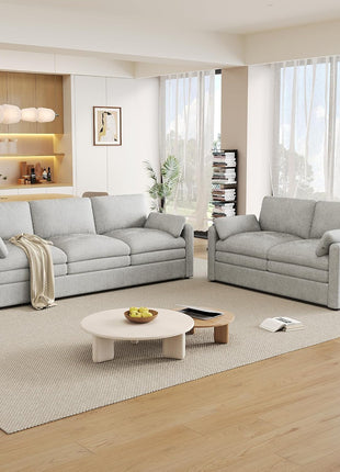 2-Piece Chenille Sofa Set for a Comfortable and Inviting Living Room Experience