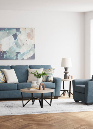 Cashton Contemporary Upholstered Chair in Blue by Signature Design by Ashley