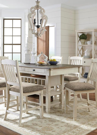 Bolanburg French Country Dining Room Server by Signature Design by Ashley, Featuring 3 Doors and 2 Adjustable Shelves, Wood Construction, Dimensions: 57.88" W x 18.13" D x 36" H, Elegant Two-Tone White and Brown Finish