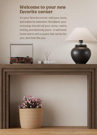 43-Inch Wooden Console Table with Step Design for Entryway and Living Room, Perfect for Hallway and Home Decor