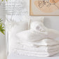 Queen Comforter Set White Seersucker 7 Pieces Bed in a Bag Queen Comforter Set with Sheets, Luxury Soft Bedding Set with down Alternative Comforter, Sheets, Pillowcases & Shams for All Seasons