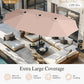 15 Ft Extra Large Patio Umbrella with Base Included, Rectangular Outdoor Umbrella Heavy Duty, Market Umbrella Double-Sided Fade Resistant for Pool Garden Backyard, Beige