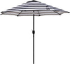 9' Outdoor Patio Umbrella, Outdoor Table Umbrella, Yard Umbrella, Market Umbrella with 8 Sturdy Ribs, Push Button Tilt and Crank