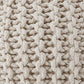 · round Pouf Ottoman - Cable Knitted Boho Poof - Home Décor Cord Pouffe Handmade Circular Footrest for Living Room - Bedroom - Kids Bedroom - 100% Cotton Pouf (18" X 18" X 14") - Ivory