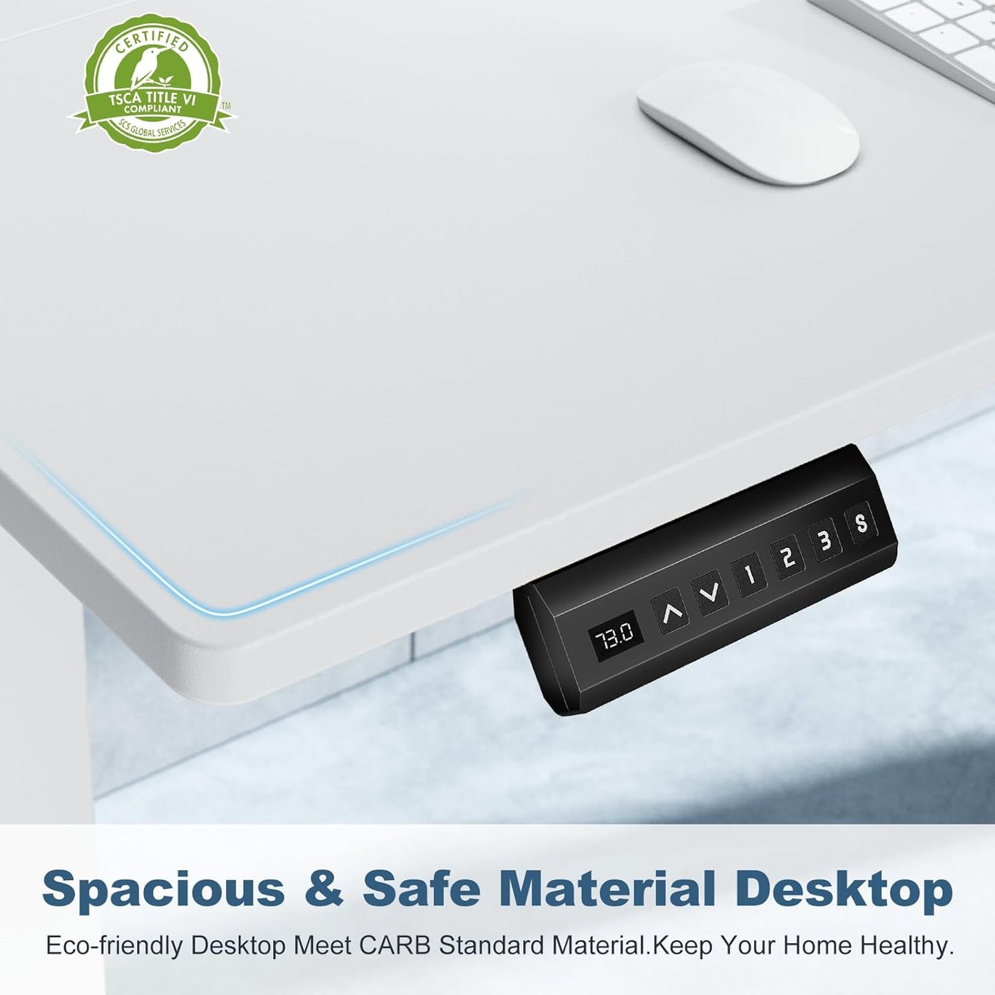 63 Inch Electric Standing Desk Height Adjustable, Sit to Stand Computer Workstations Large Work PC Table Home Office Writing Gaming Desks with Memory Presets for Walking Pad, Bedroom, White