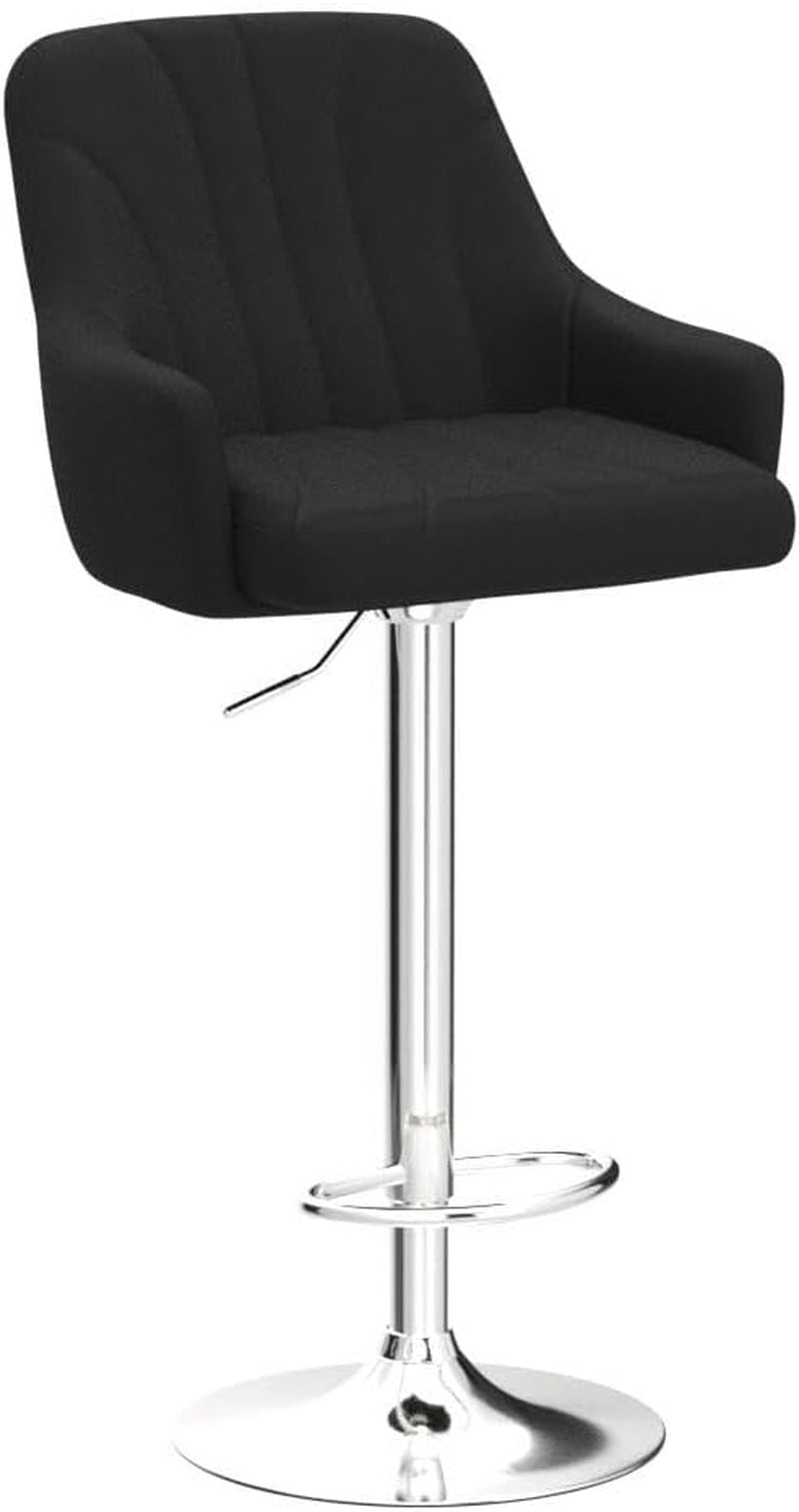 Bar Stools Set of 2, Adjustable Barstools, Counter Height Stools with Back and Arm, Kitchen Island Stools, Swivel PU Chairs for Pub, Dining Room, Modern Style, Black