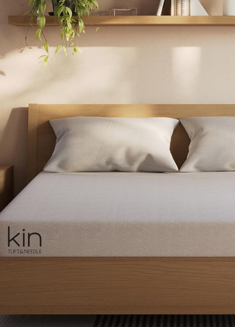 Kin 8-Inch Firm Full Adaptive Foam Mattress with Cooling Pressure Relief and Balanced Support, 100-Night Trial, Fiberglass-Free, CertiPUR-US Certified, 10-Year Limited Warranty