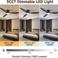 Low-Profile Ceiling Fan with Light - 52 Inch Flush Mount Modern Ceiling Fans with Remote Control/App, Dimmable 3CCT, 35W DC Motor, for Indoor Bedroom Living Room