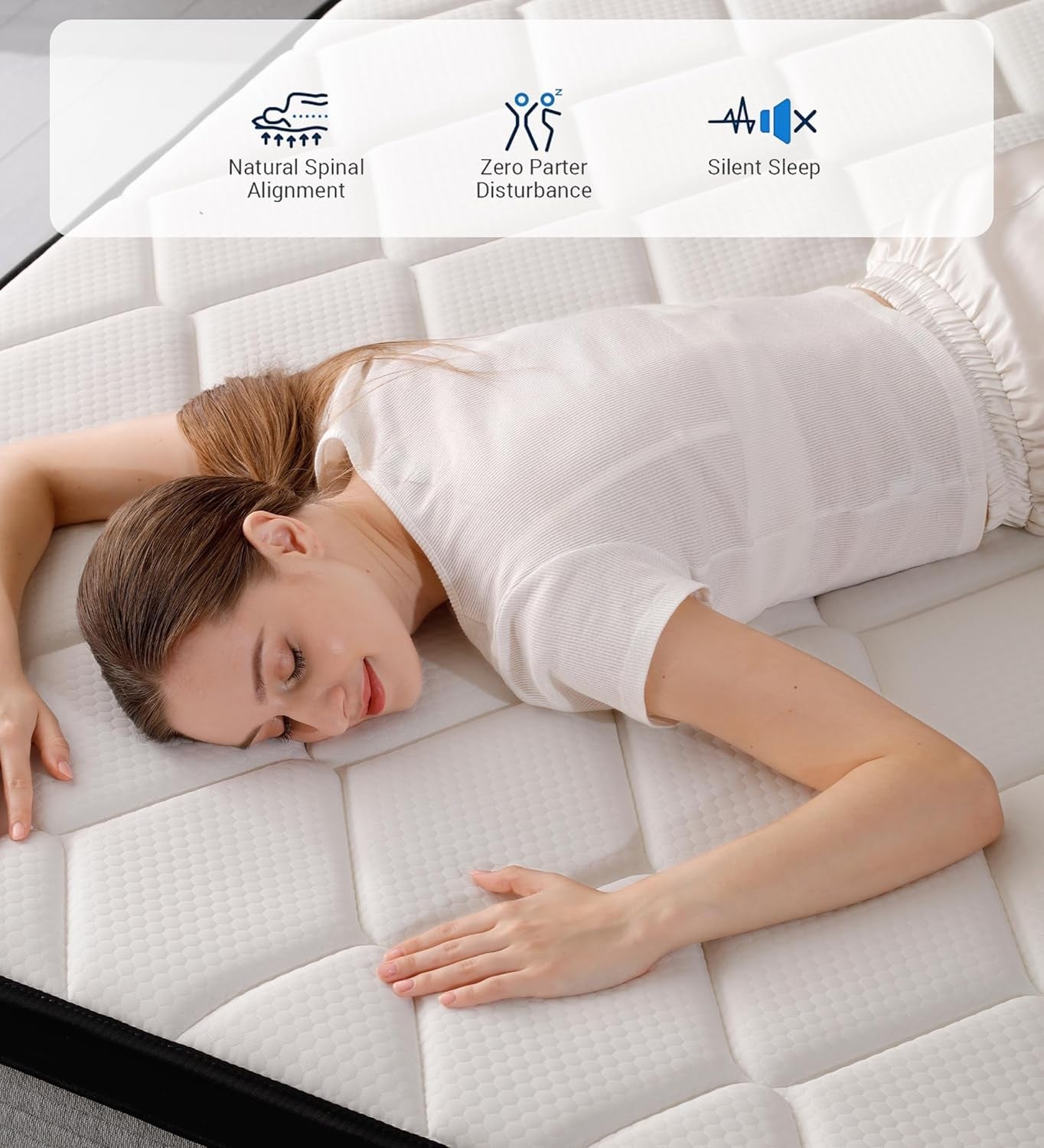 Oglawa Full Size Mattress,12 Inch Gel Memory Foam Hybrid Mattress in a Box,Full Mattress with Individual Pocket Spring,Medium Feel,Pain Relief,Certipur-Us.