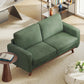 68" Loveseat Sofa - Green, Comfy Corduroy with Spring Cushion, Solid Wood Frame, Modern Deep Seat, Bedroom & Living Room, Office Couch
