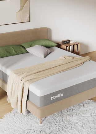 12-Inch Medium Firm Gel Memory Foam Queen Mattress for Optimal Sleep Comfort and Pressure Relief with Motion Isolation
