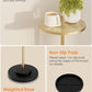 Round Side Table, Small Drink Table for Small Spaces, Modern Accent End Table with Metal Leg for Living Room, Bedroom, Corners, and Office (Gold)