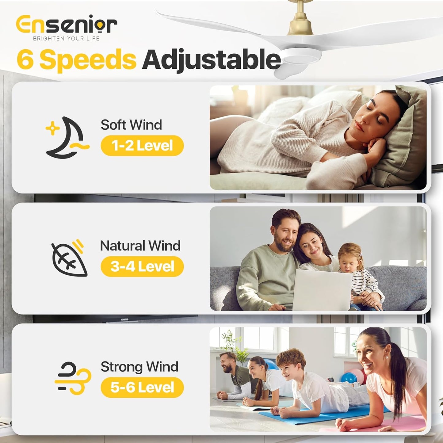 52 Inch Ceiling Fans with Lights and Remote, White Gold Ceiling Fan with Light Dimmable, 6 Speeds, 3CCT and Memory Function, Reversible DC Motor Modern Ceiling Fan for Bedroom and Living Room