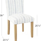 Classic Parsons Dining Chair -Blue Farmhouse Stripe (Set of 2)