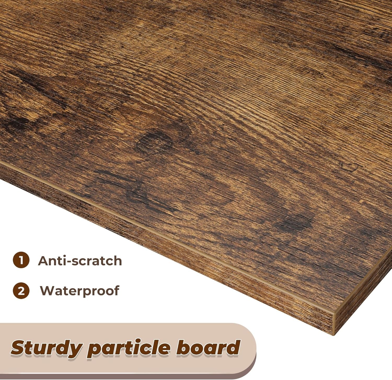 TV Stand for 55 Inch TV, Entertainment Center with Adjustable Shelf, 2 Cabinets, TV Console Table, Media Console, Solid Wood Feet, Cord Holes, for Living Room, Bedroom, Rustic Brown